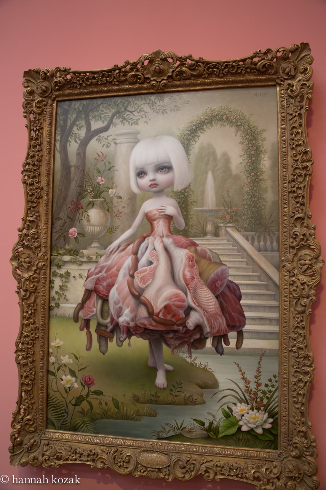 Mark Ryden, Incarnation, 2009, oil painted on canvas with artist designed frame, 86.5 x 63.5 inches